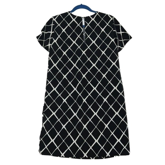 Valette Women’s Black White Sheath Dress. Patch Pockets Sz. Small - Picture 3 of 12